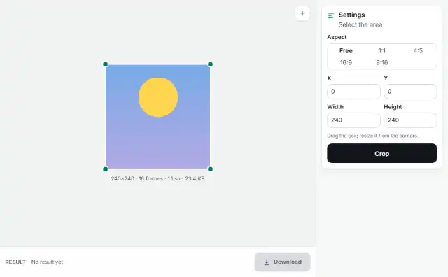 Crop and download