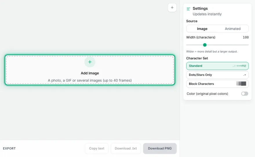 Upload an image or GIF
