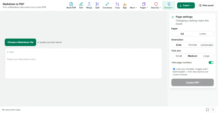 Add your Markdown