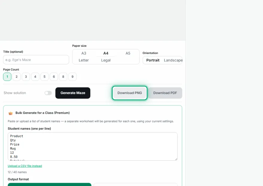 Download or print a batch