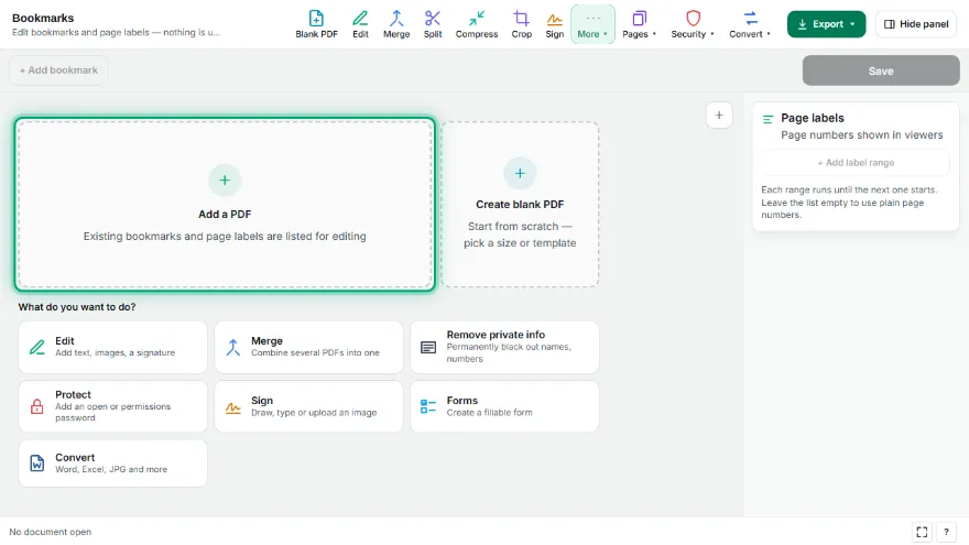 Add your PDF