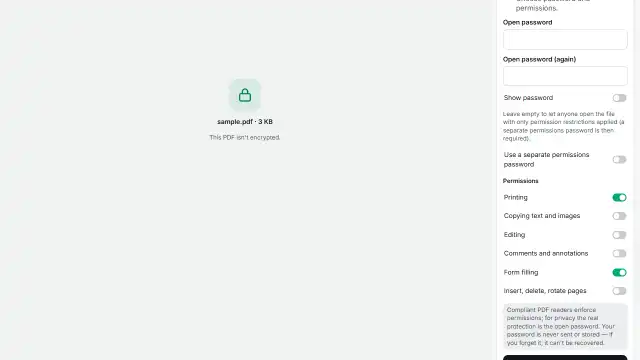 Choose permissions