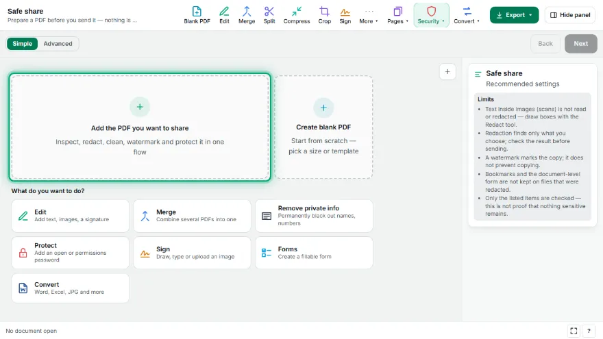 Add the PDF and review findings
