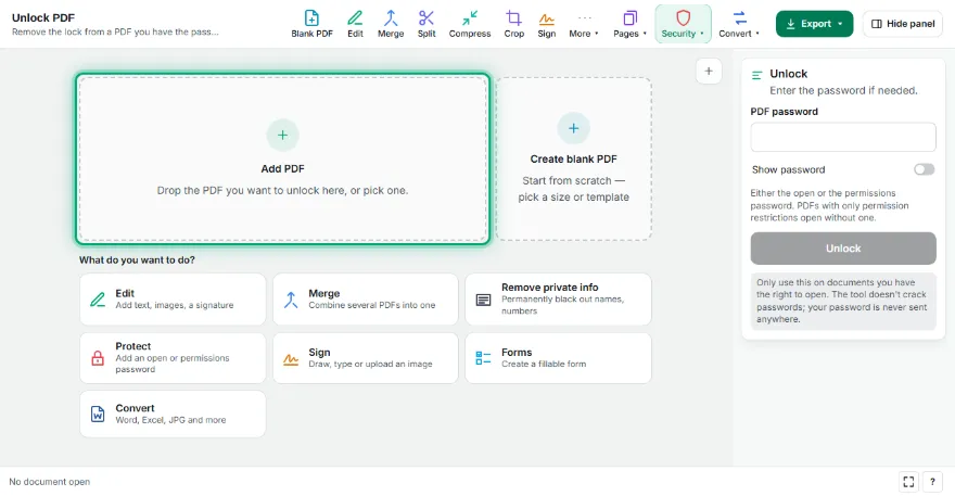 Add your PDF