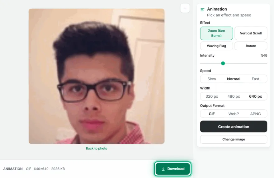 Generate and download