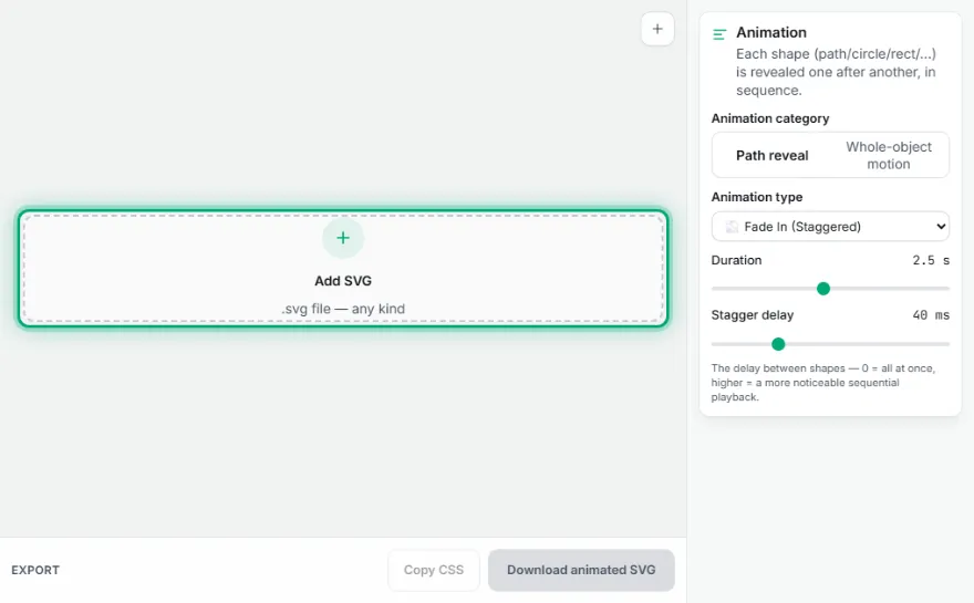 Upload your SVG