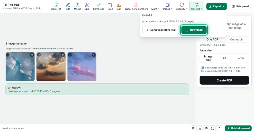 Create the PDF