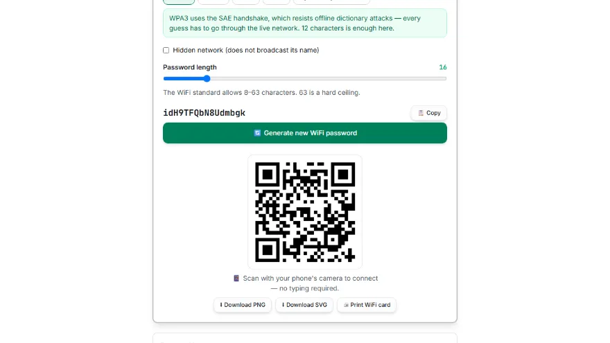 Enter the network name