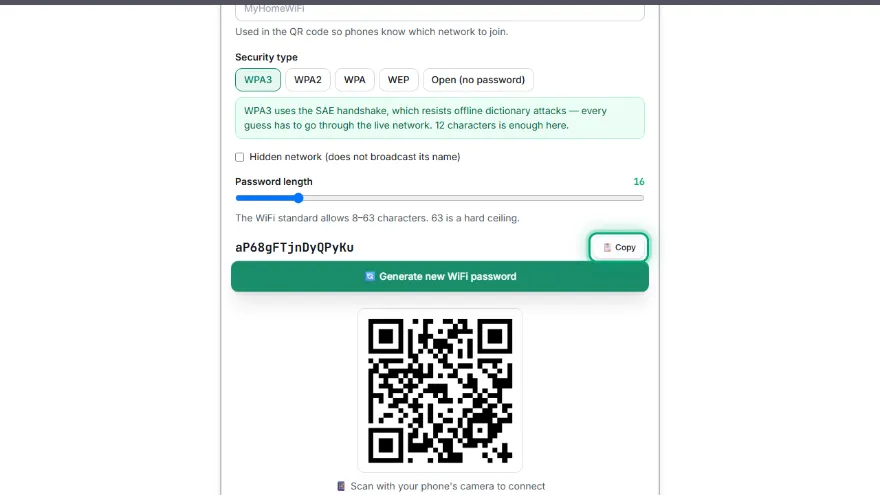 Share the QR code