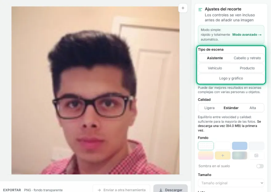 Elige el tipo de escena