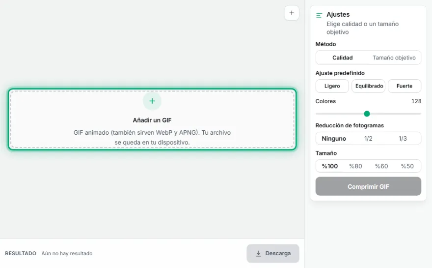 Añade el GIF