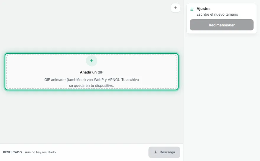 Añade el GIF