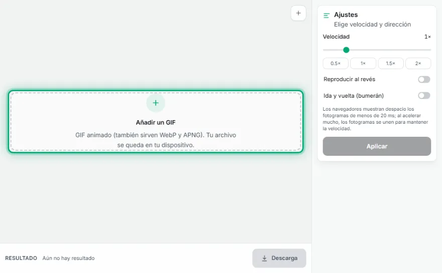 Añade el GIF