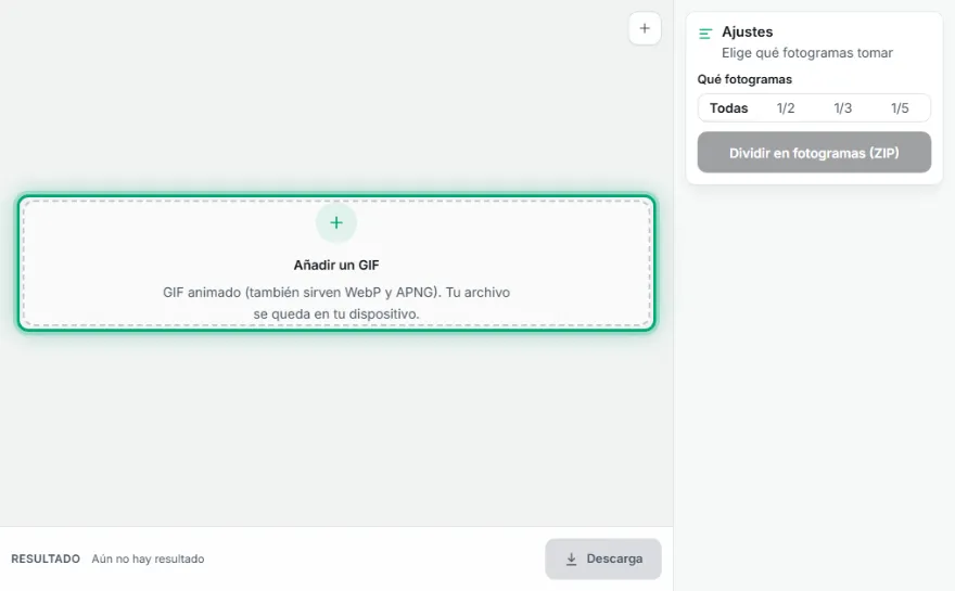 Añade el GIF