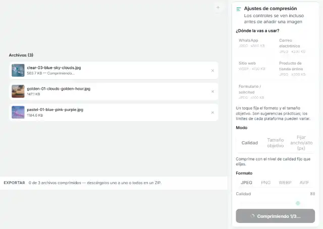 Elige un formato