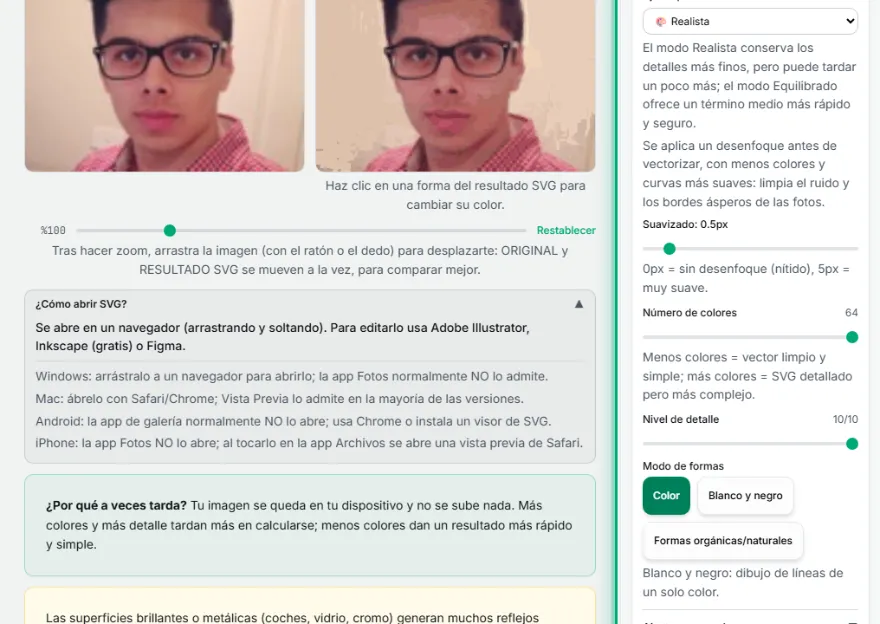 Elige un ajuste predefinido