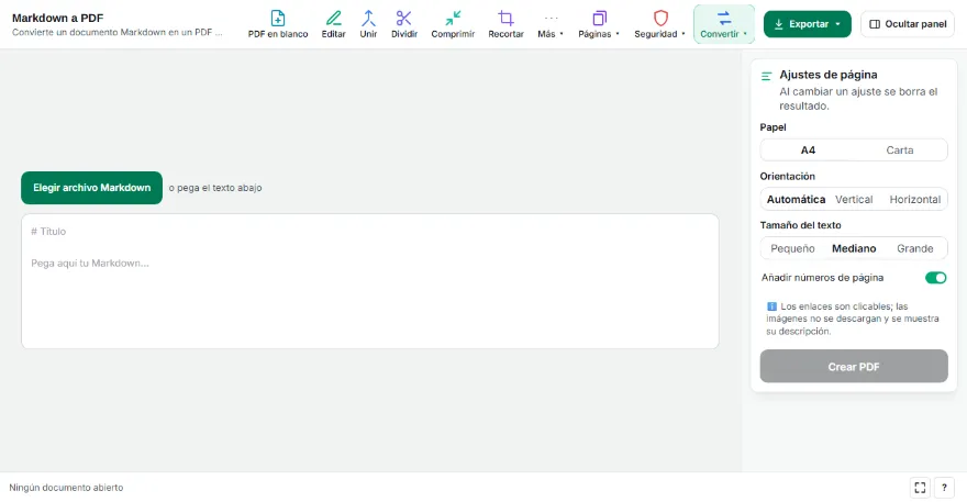 Añade tu Markdown