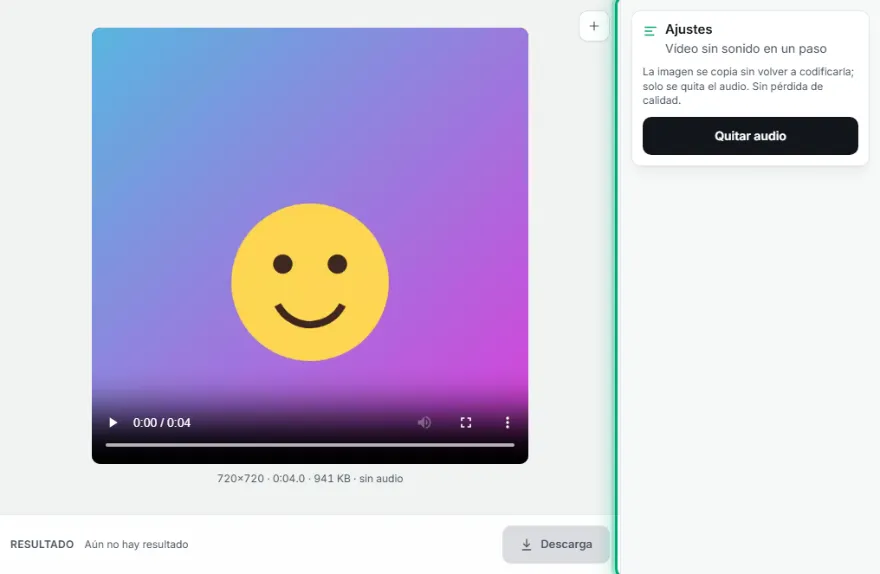 Quita el audio