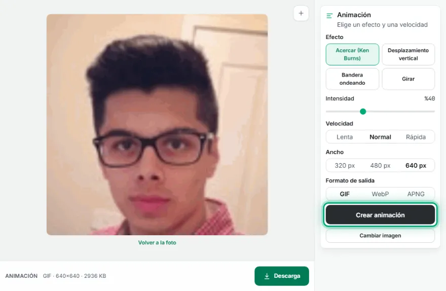 Genera y descarga