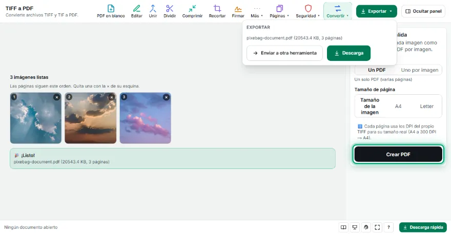 Crea el PDF