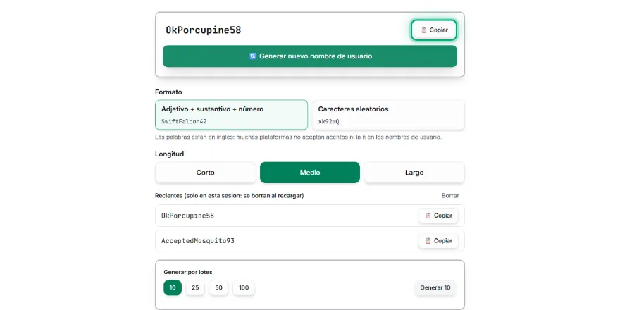 Comprueba que está libre y regístralo
