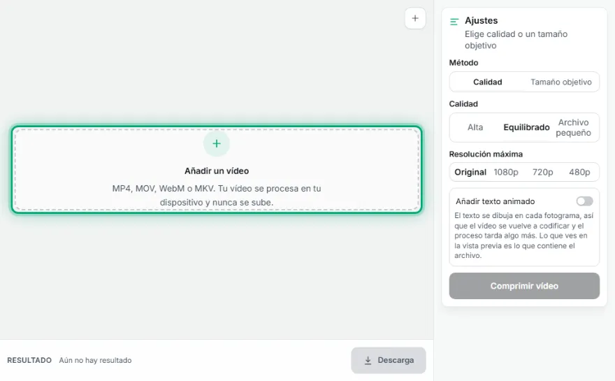 Añade el vídeo