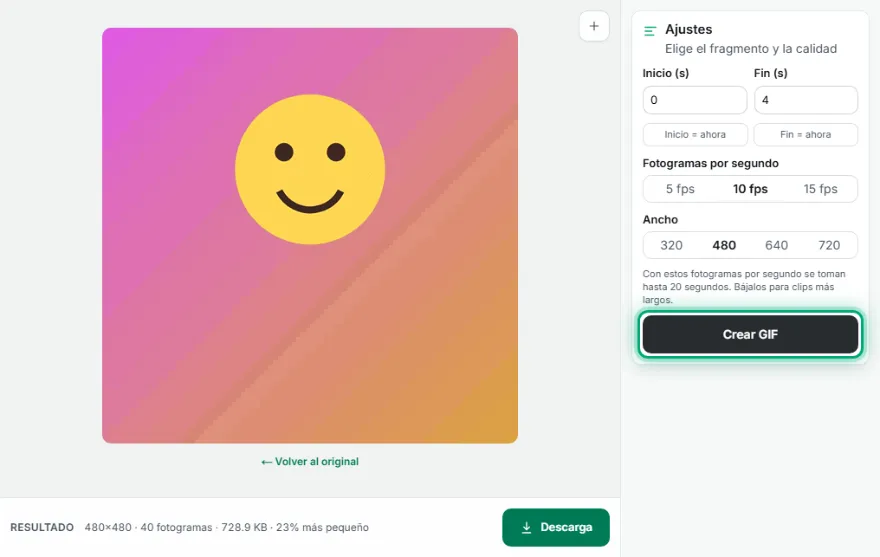 Crea y descarga