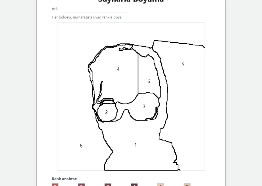 Renk sayısını seçin