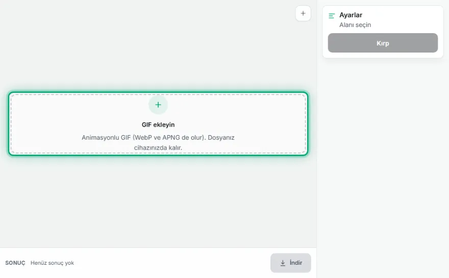 GIF'i ekleyin