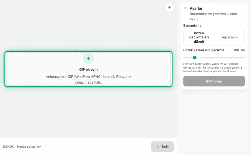 Bozuk GIF'i ekleyin
