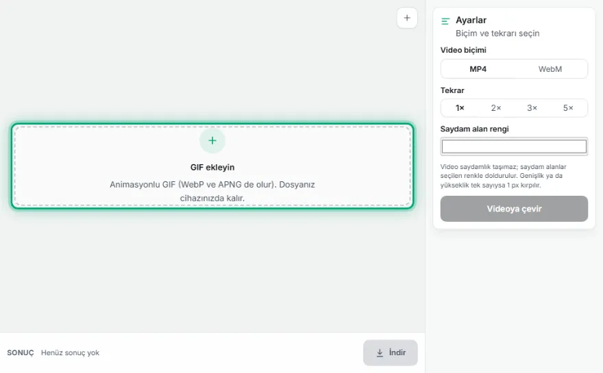 GIF'i ekleyin
