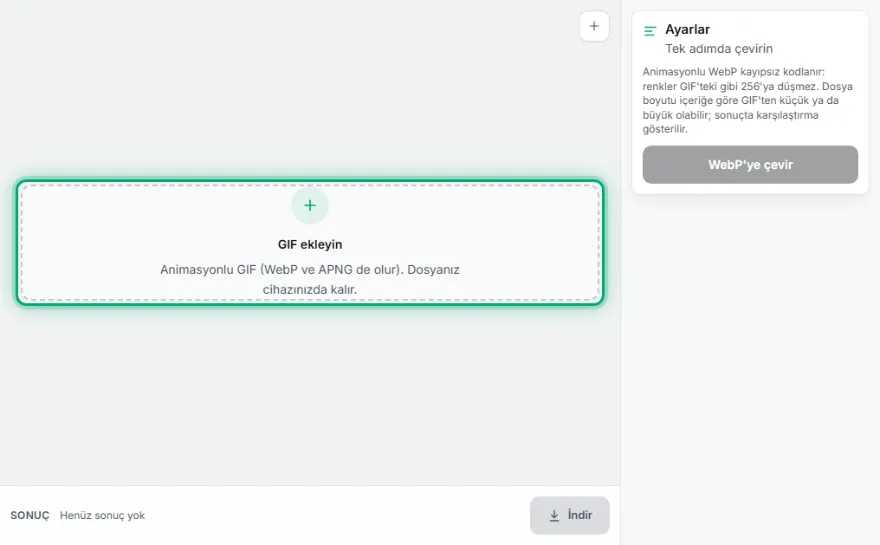GIF'i ekleyin