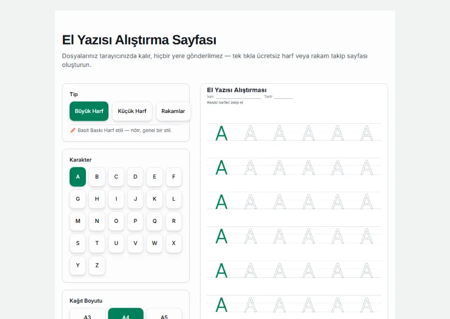 Bir tip seçin