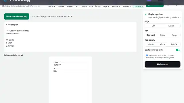 PDF'i indirin