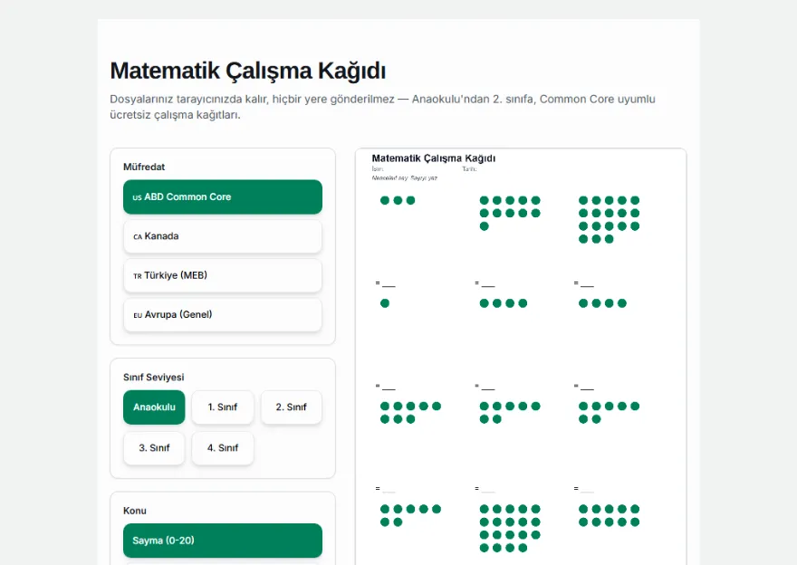 Sınıf seviyesi seçin