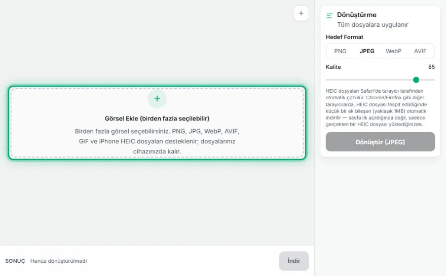 PNG dosyalarınızı ekleyin